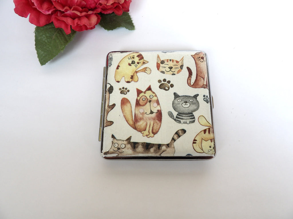 Cigarette Case for cat lovers, ID Card Case, Business Card Case, Best cat mom Case, Credit Card Wallet,  king size Cigarrette Holder