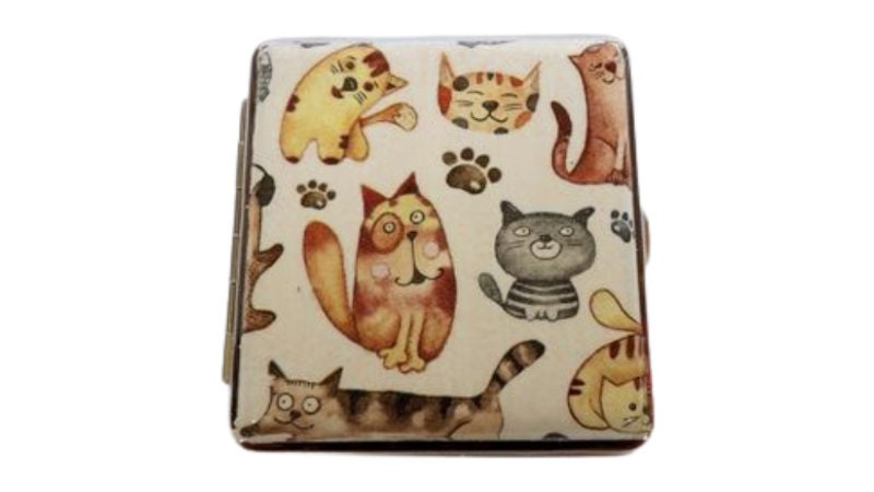 Cigarette Case for cat lovers, ID Card Case, Business Card Case, Best cat mom Case, Credit Card Wallet,  king size Cigarrette Holder