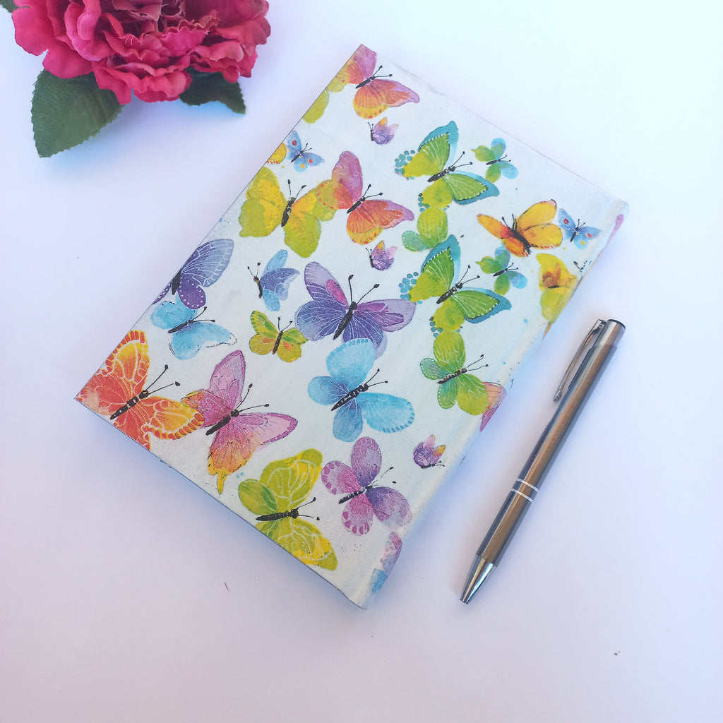 Daily Planner 2026 with Butterflies, A5 Hard Cover Diary, Journal, Appointment Book, Agenda Day to a Page, Co-worker gift , Daily Calendar