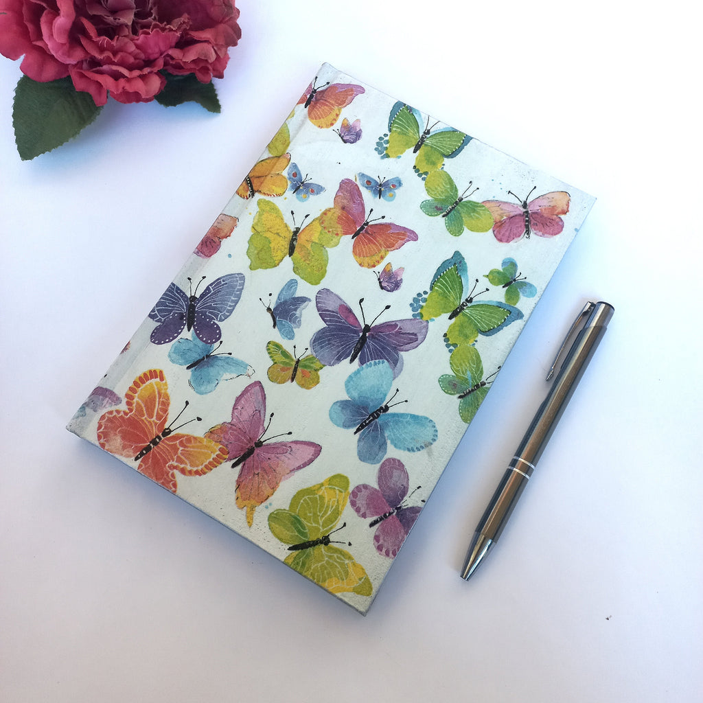 Daily Planner 2026 with Butterflies, A5 Hard Cover Diary, Journal, Appointment Book, Agenda Day to a Page, Co-worker gift , Daily Calendar