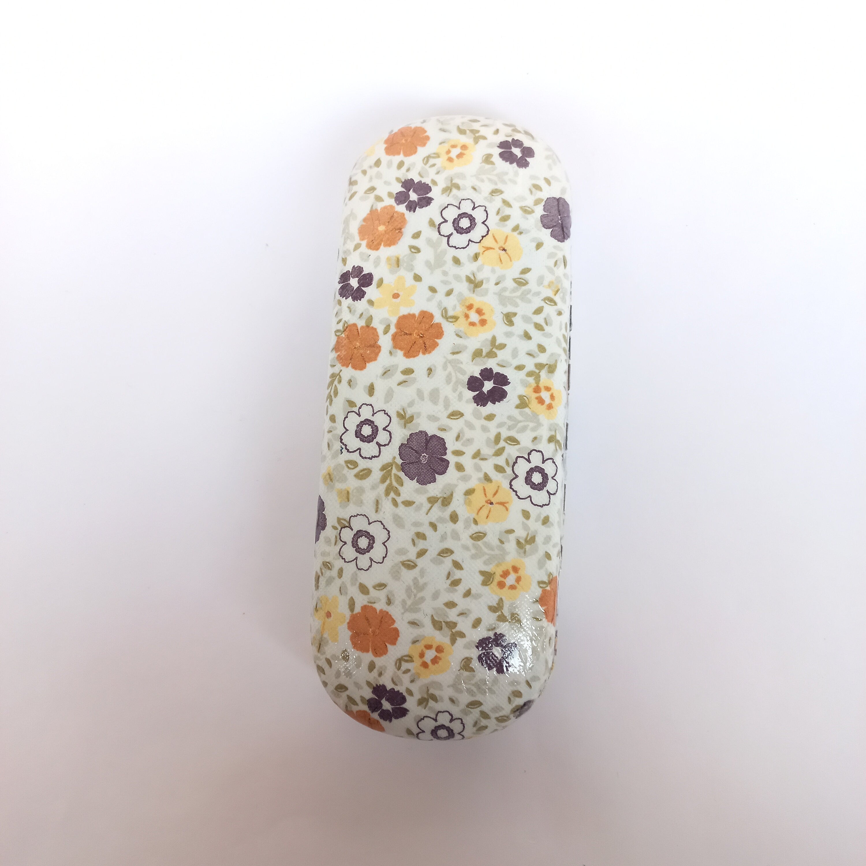 Floral Hard Eyeglasses Case: Handmade Glasses Protector