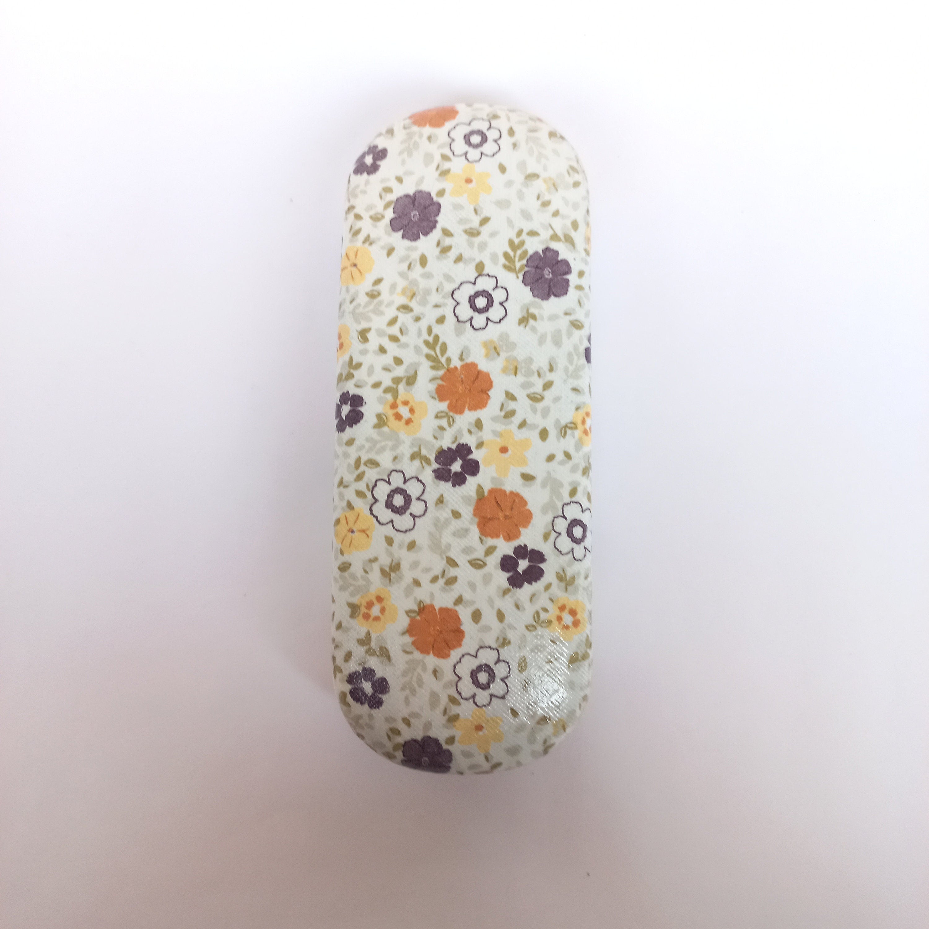 Floral Hard Eyeglasses Case: Handmade Glasses Protector