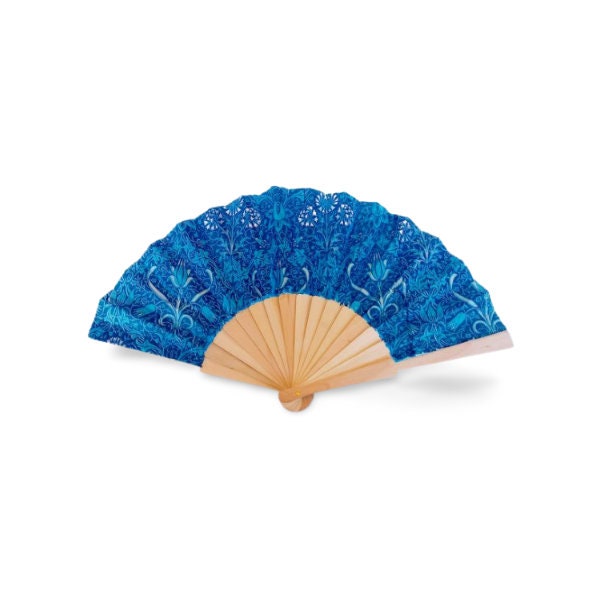 William Morris Hand Fan, Floral Holding Fan, Evening or Wedding Dress Accessory, Spanish Hand Fan, gift for bride, gift for bride mom