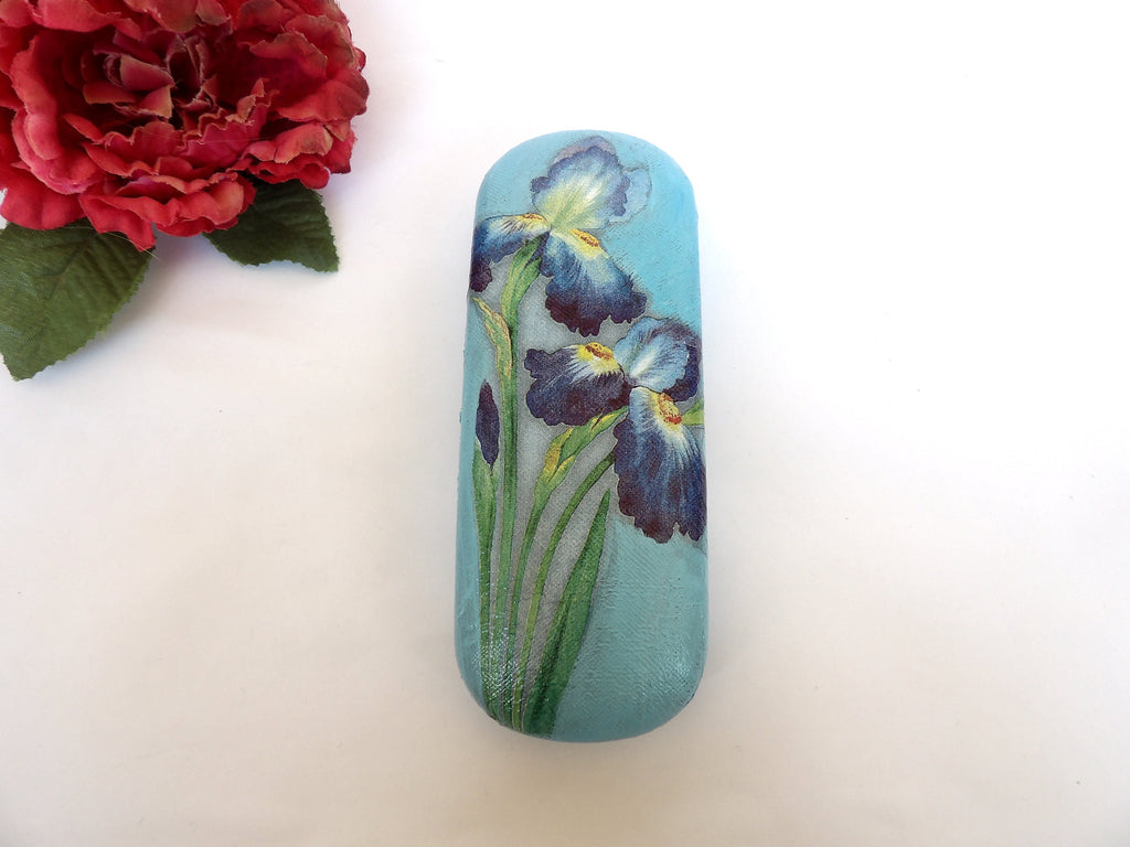 Iris Hard Eyeglasses Case, Glasses Protector, Women Spectacle Case, Reading Glasses Holder, Bag and Purse Item , OOAK gift for mom, sister
