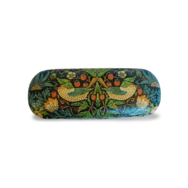 Strawberry Thief Eyeglass Case, Portable Hard Glasses Case, William Morris Eyeglass Protector, Adorable Eyeglasses Box,  Reading glasses