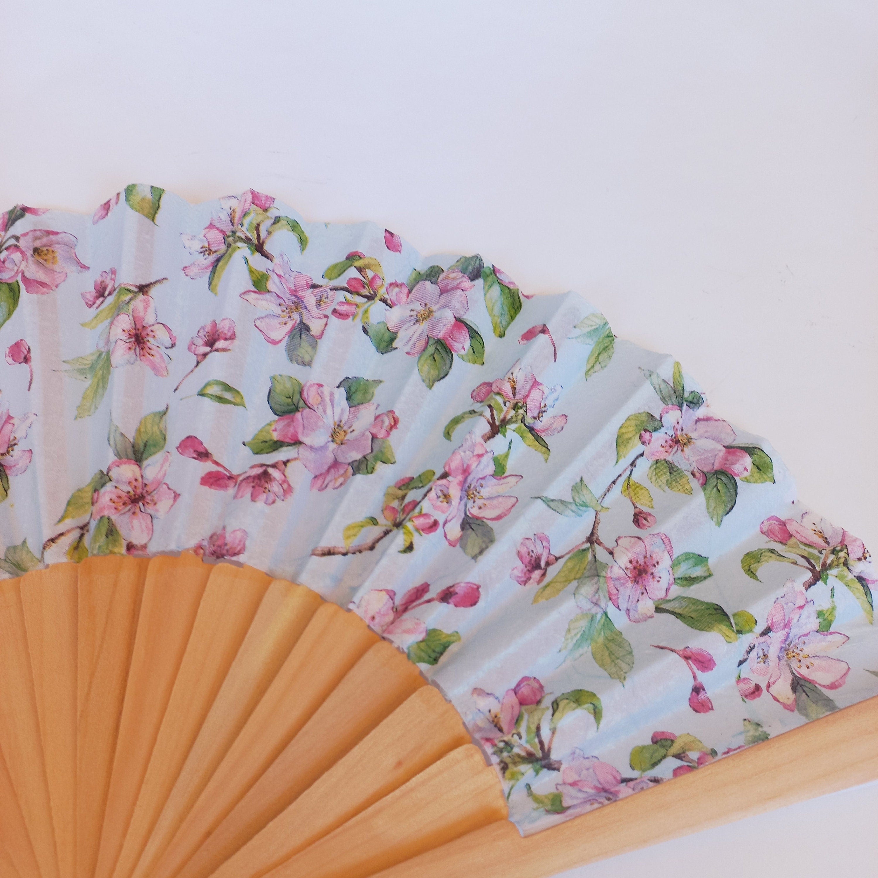 Cherry Blossom Hand Fan: Floral Folding Fan, Party Accessory
