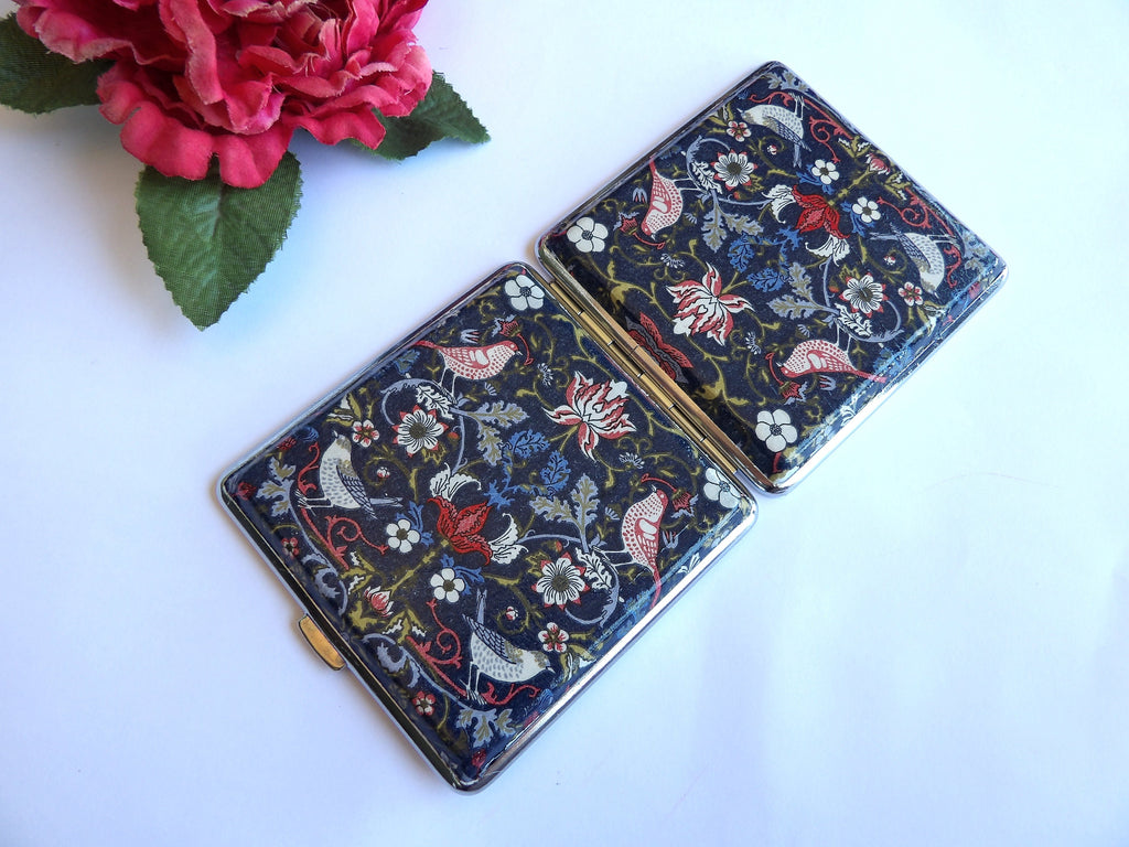 Strawberry Thief Cigarette Case, William Morris Case, Business Card Case, Credit Card Wallet, Fashion Cigarette Holder,  Art Nouveau design