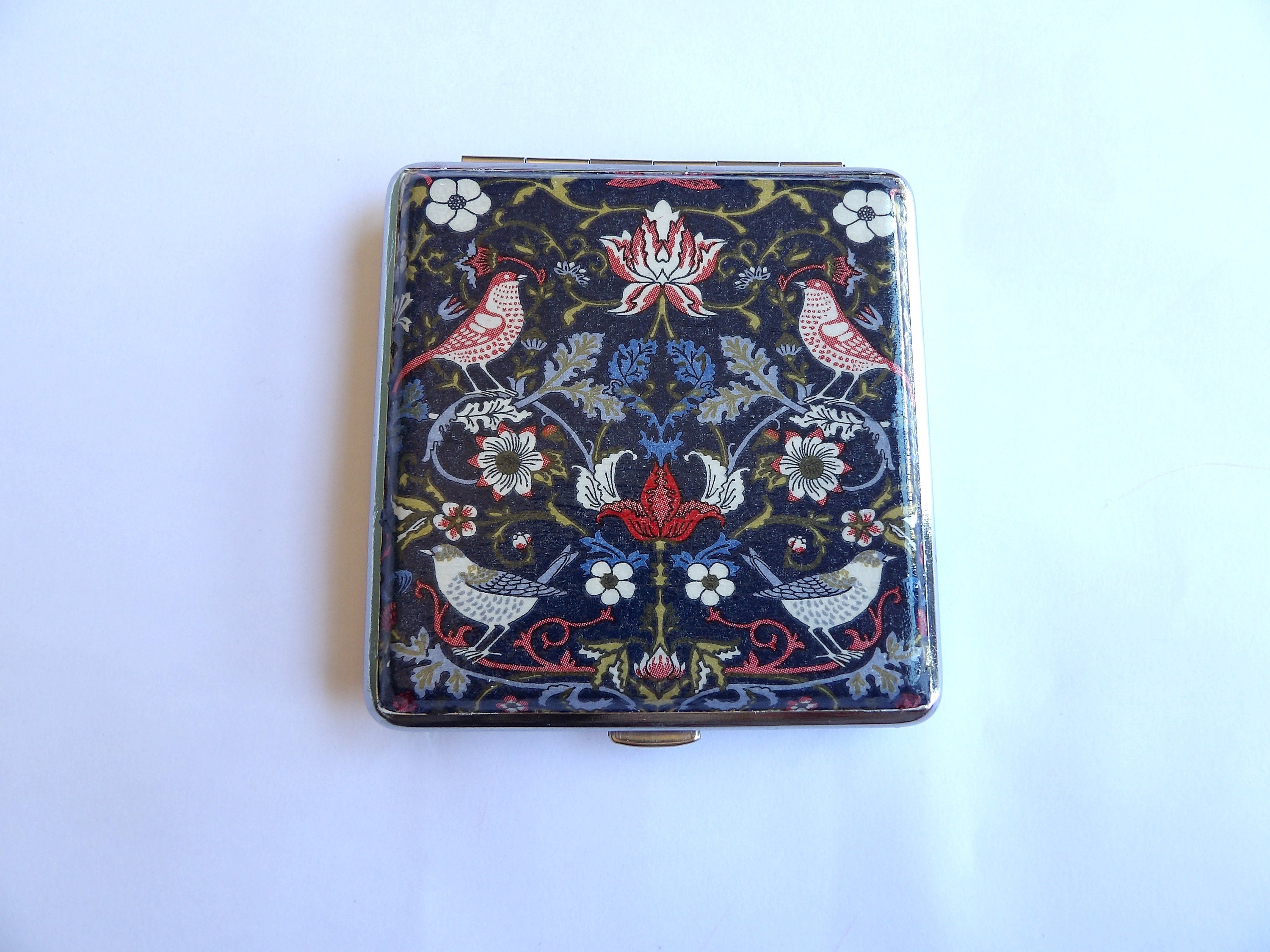 Strawberry Thief Cigarette Case, William Morris Case, Business Card Case, Credit Card Wallet, Fashion Cigarette Holder,  Art Nouveau design