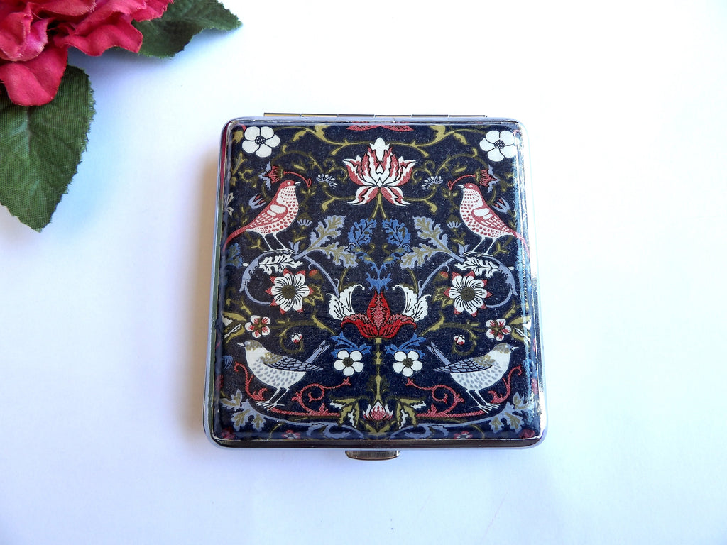 Strawberry Thief Cigarette Case, William Morris Case, Business Card Case, Credit Card Wallet, Fashion Cigarette Holder,  Art Nouveau design