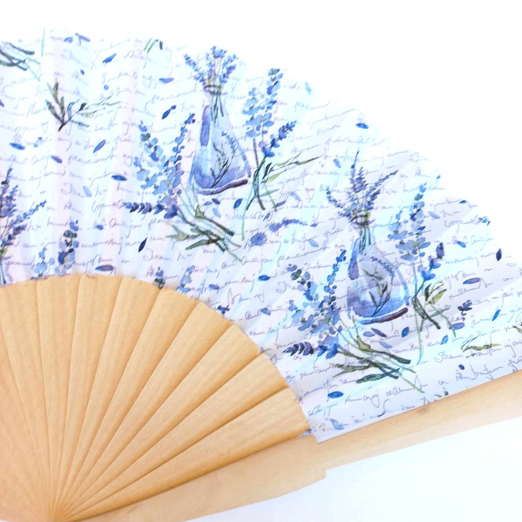 Lavender Floral Hand Fan: Spanish Style Wedding Accessory