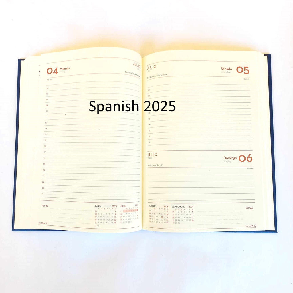 2026 Daily Planner, A5 Hard Cover Day to Page Diary, Appointments Planner, Wedding Planner, Agenda Day per Page, Blue Flowers, Coworker Gift