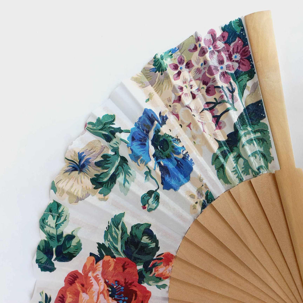 Blossom Hand Fan, Floral Folding Fan, Wedding Hand Fan, Scllop Handheld fan, Bride Hand Fan, Blooming Flowers Accessory, Gift for Her