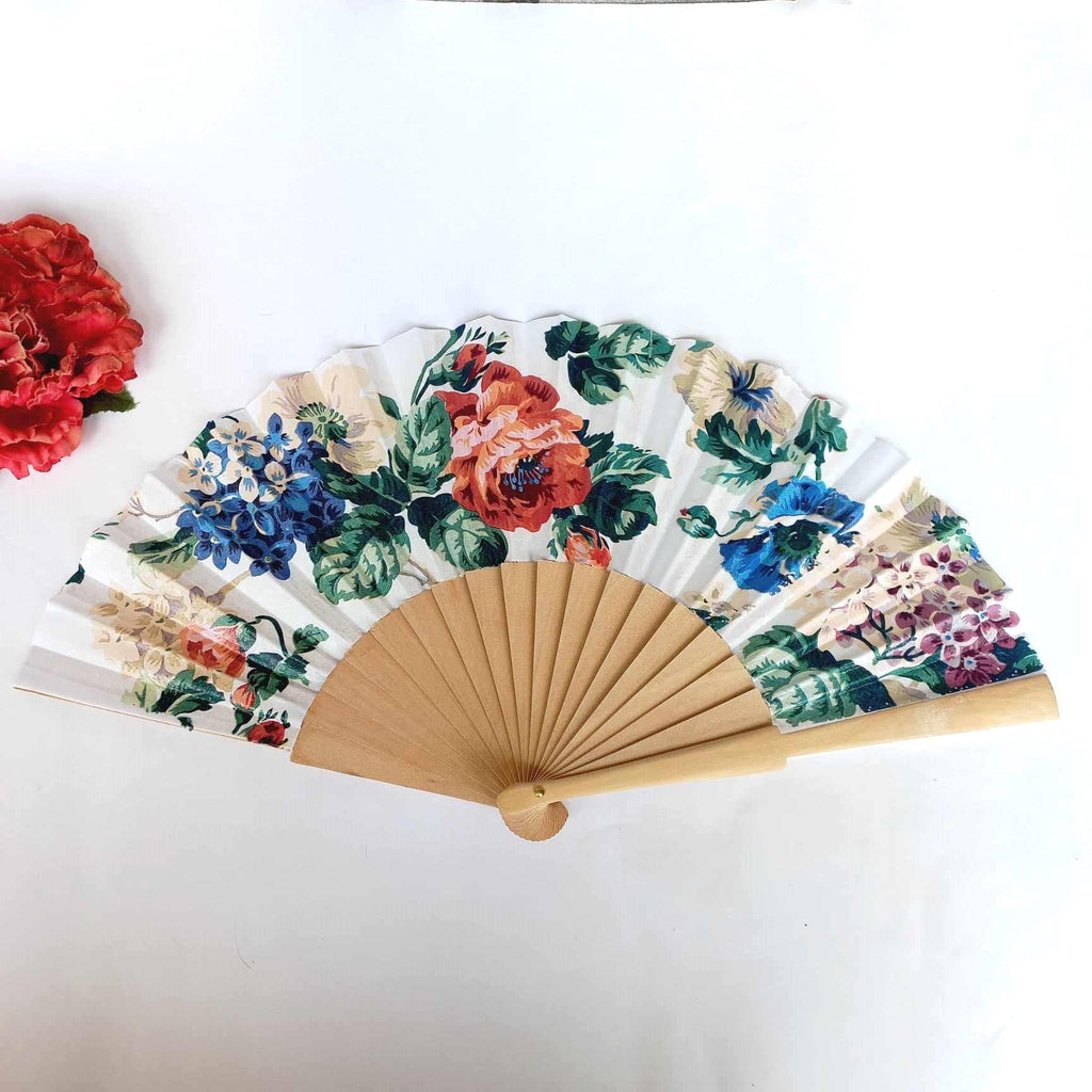 Blossom Hand Fan, Floral Folding Fan, Wedding Hand Fan, Scllop Handheld fan, Bride Hand Fan, Blooming Flowers Accessory, Gift for Her