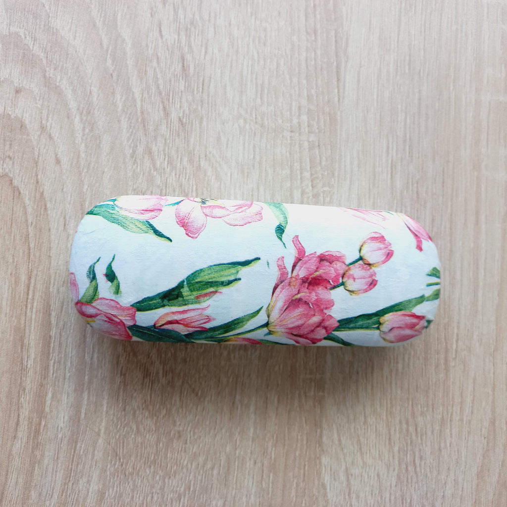 Tulips Eyeglass Case, Portable Hard Glasses Case, Floral Eyeglass Protector, Adorable Eyeglasses Box,  Reading glasses Case