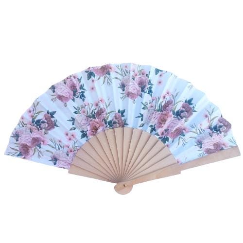 Roses hand fan, floral holding fan, evening or wedding dress accessory, spanish hand fan, contemporary fan, summer accessory, bride hand fan