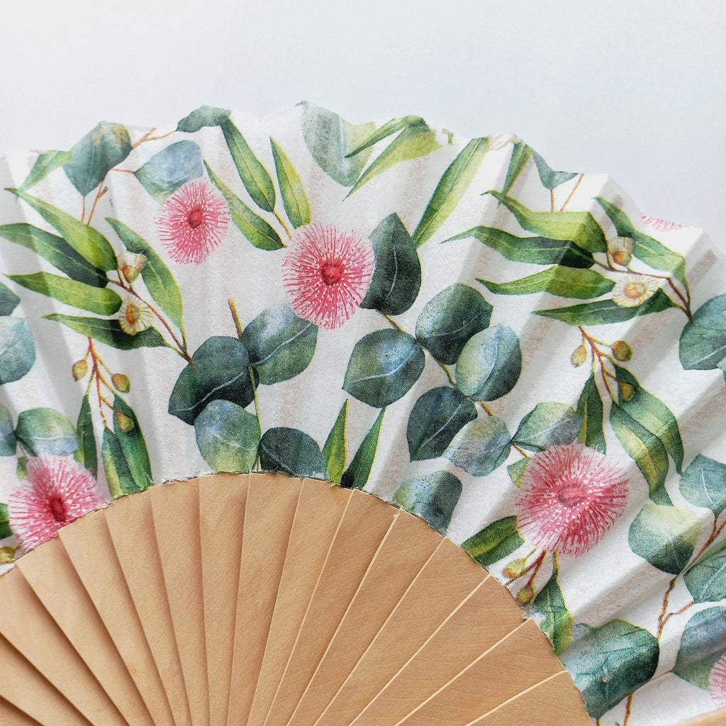 Handmade Hand Fan – Botanical Tropical Folding Fan, Elegant Summer Accessory, Hand fan for Garden Wedding