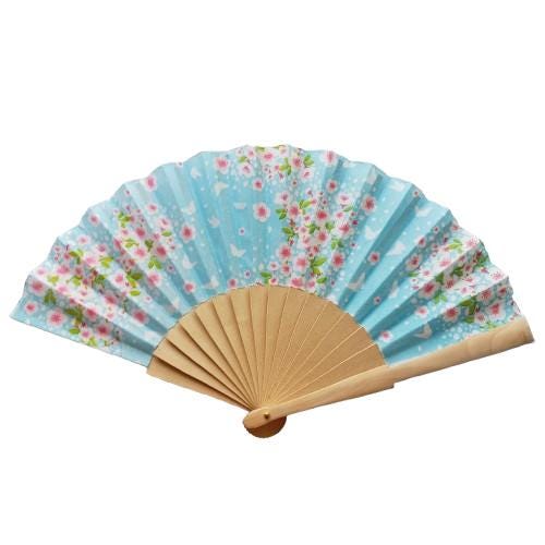 Cherry Blossom Hand Fan: Floral Wedding Accessory