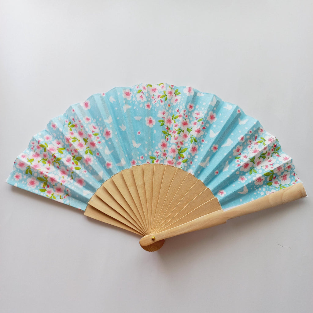 Cherry Blossom Hand Fan: Floral Wedding Accessory