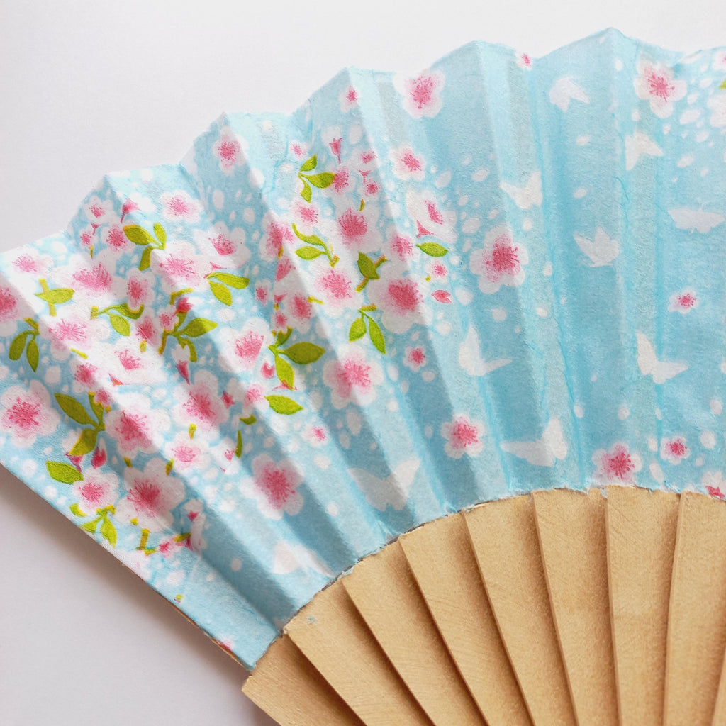 Cherry Blossom Hand Fan: Floral Wedding Accessory