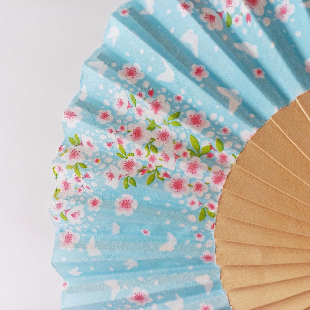 Cherry Blossom Hand Fan: Floral Wedding Accessory