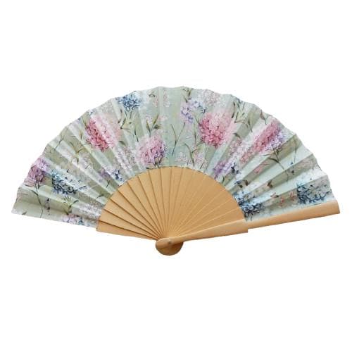Hand Fan with Pink and Blue Hydrangeas | Floral Folding Fan | Elegant Summer Accessory | Wedding or Garden Party Gift, Bride Hand fan