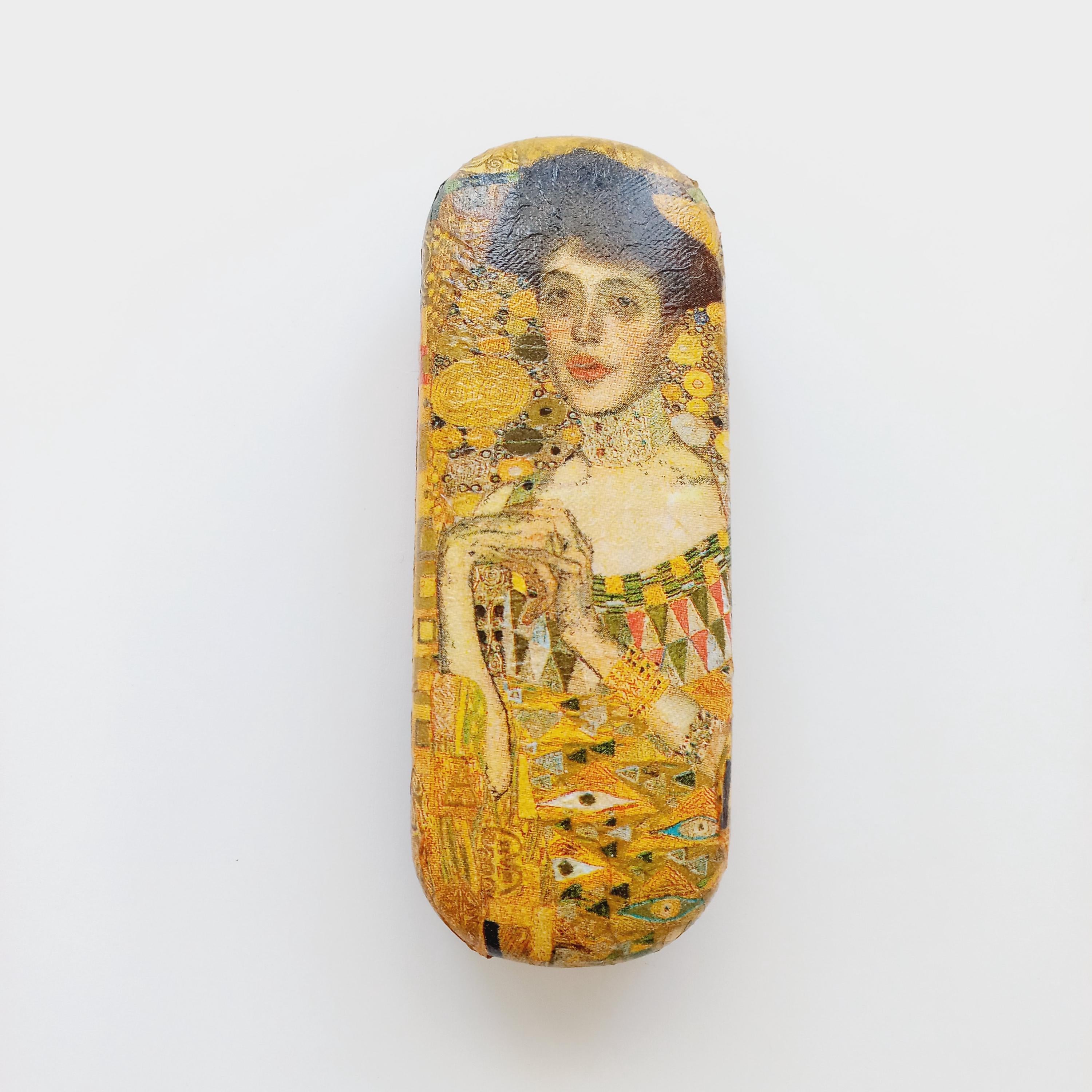Gustav Klimt  Eyeglass Case,  Portrait of Adele Bloch-Bauer Hard Glasses Case,  Eyeglass Protector, Eyeglasses Box, Portable Reading glasses