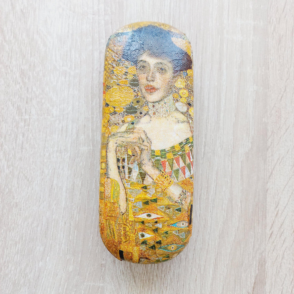Gustav Klimt  Eyeglass Case,  Portrait of Adele Bloch-Bauer Hard Glasses Case,  Eyeglass Protector, Eyeglasses Box, Portable Reading glasses
