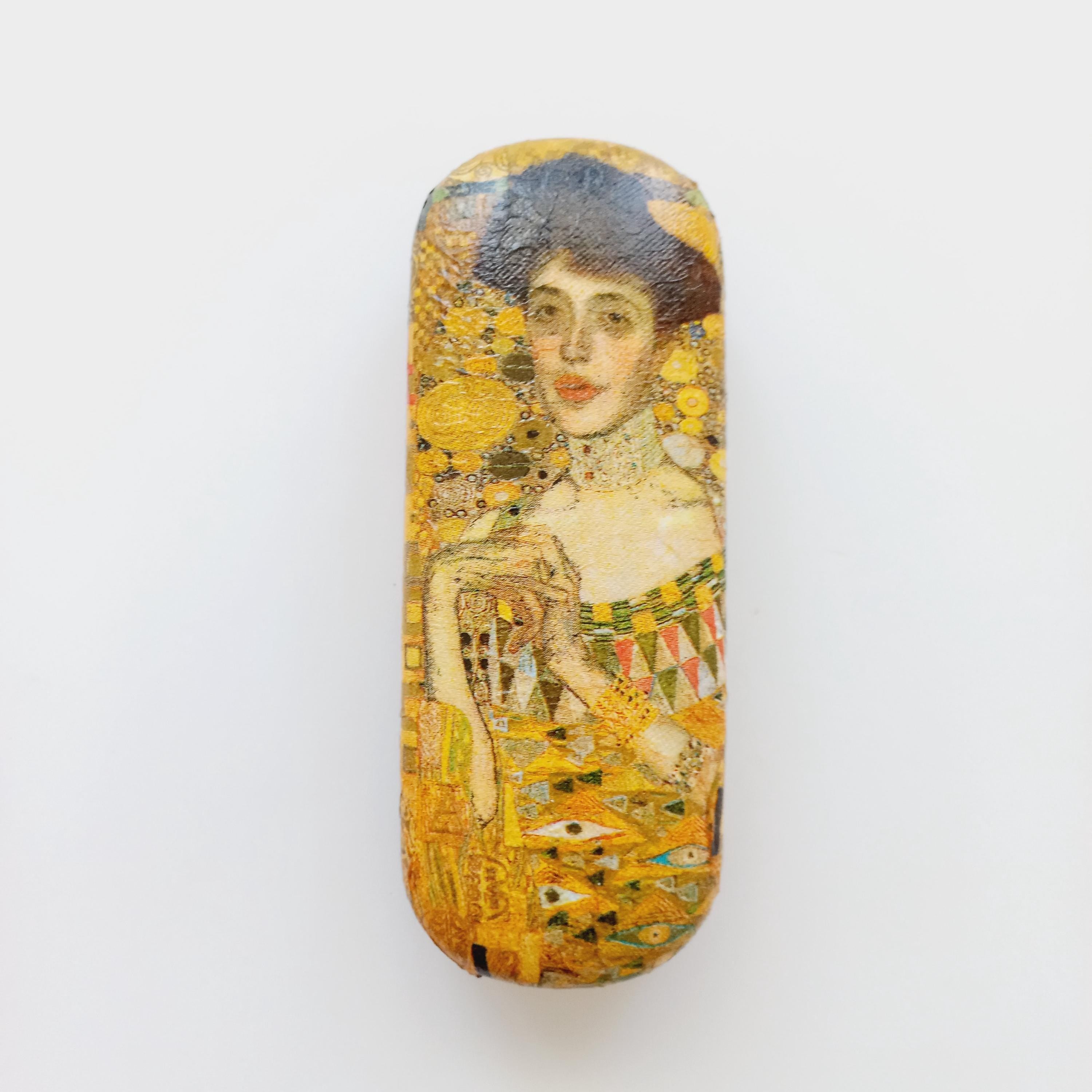 Gustav Klimt  Eyeglass Case,  Portrait of Adele Bloch-Bauer Hard Glasses Case,  Eyeglass Protector, Eyeglasses Box, Portable Reading glasses