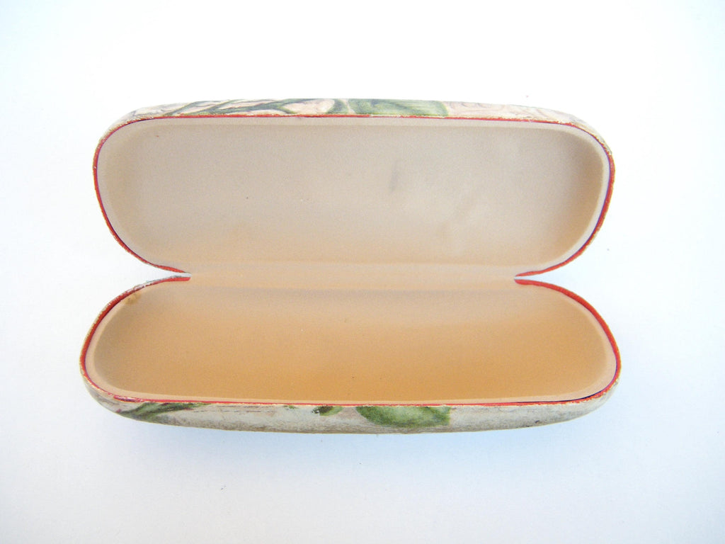 Floral Glasses Case with Hummingbird | Hard Eyeglass Case | Blue Flower Design | Gift for Her | Nature-Inspired Eyewear Case