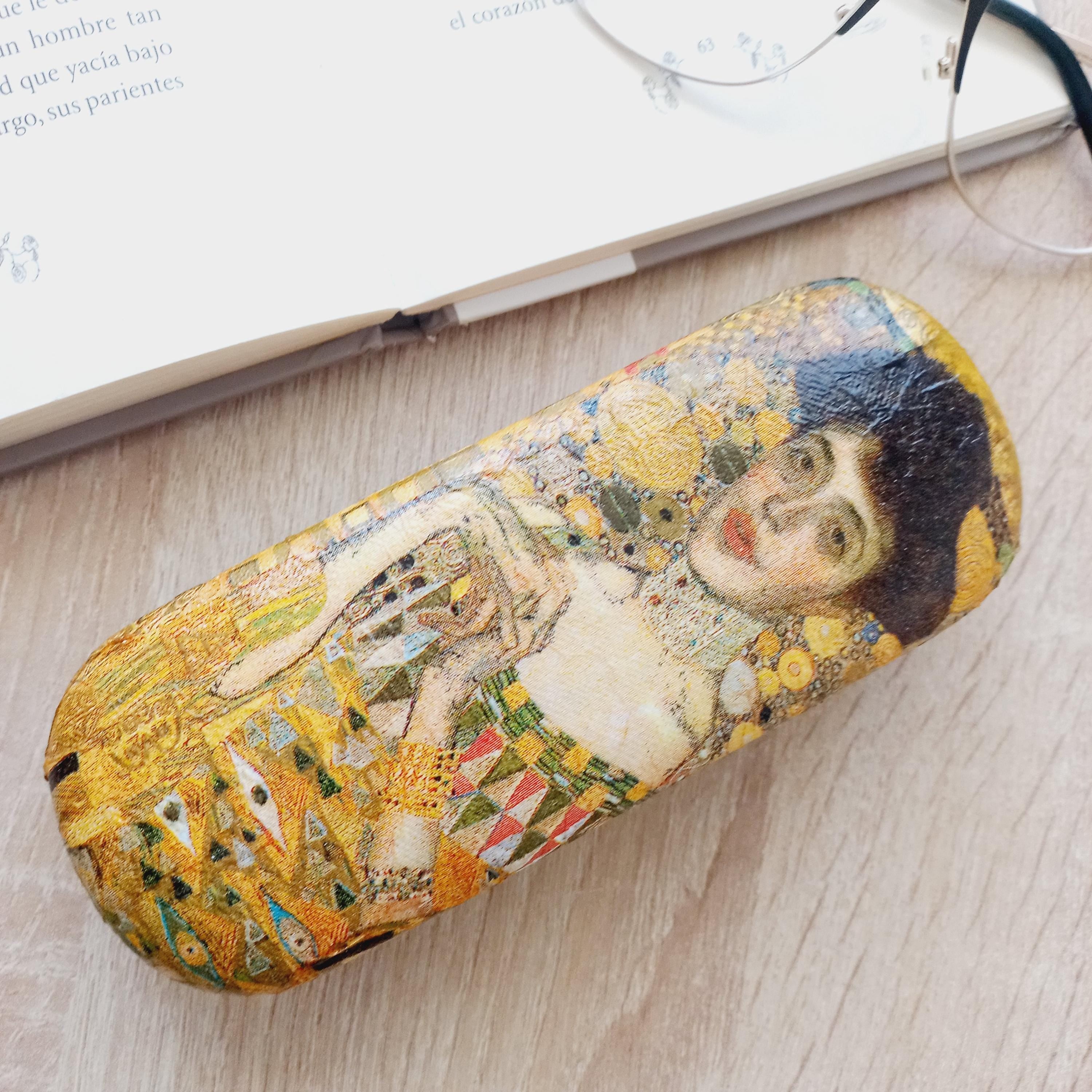 Gustav Klimt  Eyeglass Case,  Portrait of Adele Bloch-Bauer Hard Glasses Case,  Eyeglass Protector, Eyeglasses Box, Portable Reading glasses